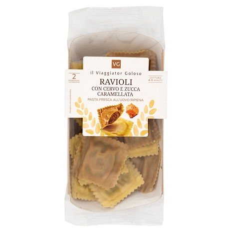 Ravioli con Cervo e Zucca Caramellata Il Viaggiator Goloso